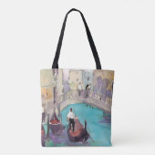 Bestemmingen | Waterverf Venice Gondola Ride Tote Bag (Achterkant)