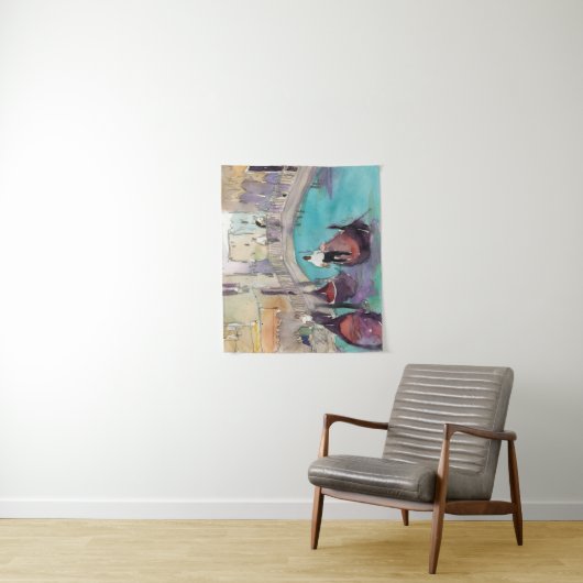 Bestemmingen | Waterverf Venice Gondola Ride Wandkleed (In situ)