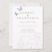 bestemmings bruiloft nodigt uit kaart (Voorkant)