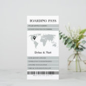 Bestemmingsbruiloft Sage Elektronische instapkaart Save The Date (Staand voorkant)