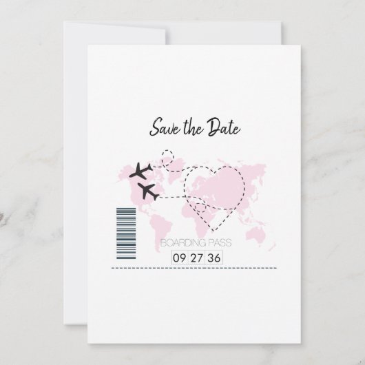 Bestemmingsinstortingsweddenschap opslaan datum save the date (Achterkant)