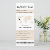 Bestemmingskaart Boarding Pass Bachelorette Weeken Kaart (Staand voorkant)