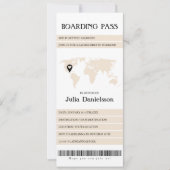 Bestemmingskaart Boarding Pass Bachelorette Weeken Kaart (Voorkant)