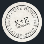 Bestemmingskaart Boho Wedding Ronde Sticker<br><div class="desc">Bestemmingskaart Boho Wedding Classic Ronde Sticker. Overeenkomende objecten beschikbaar.</div>