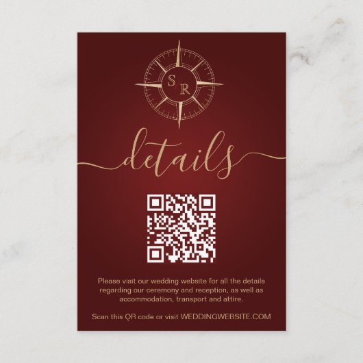 Bestemmingspaspoort Kompas QR Code Details Informatiekaartje (Voorkant)