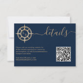 Bestemmingspaspoort Kompas QR Code Details RSVP Kaartje (Voorkant)