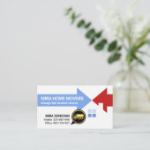 Bestemmingspijlen voor vervoer naar huis verplaats visitekaartje (Staand voorkant)