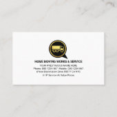 Bestemmingspijlen voor vervoer naar huis verplaats visitekaartje (Achterkant)