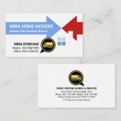 Bestemmingspijlen voor vervoer naar huis verplaats visitekaartje (Voorkant / Achterkant)