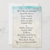 Bestemmingsstrand bruiloft met bride en bruom kaart (Achterkant)