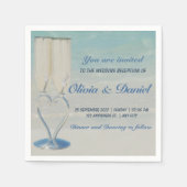 Bestemmingsstrandelegante bruiloft servet (Voorkant)