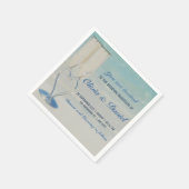 Bestemmingsstrandelegante bruiloft servet (Hoek)