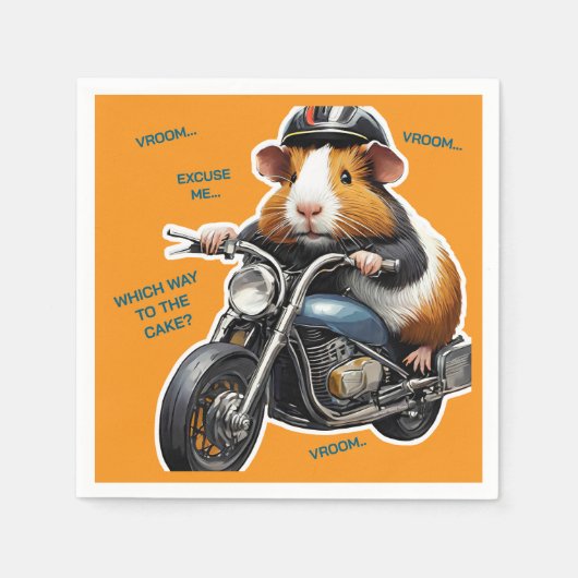 Bestemmingstaart, Guinee Pig Verjaardag Servet (Voorkant)