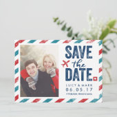 Bestemmingsthema bruiloft | Datum opslaan Save The Date (Staand voorkant)