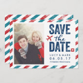 Bestemmingsthema bruiloft | Datum opslaan Save The Date (Voorkant / Achterkant)