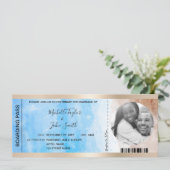 Bestemmingsweddenschap aan boord van de pas kaart (Staand voorkant)