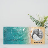 Bestemmingsweddenschap aan boord van de pas kaart (Staand voorkant)