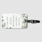 Bestemmingsweddenschap Sla de datum-gast op Bagagelabel (Voorkant (horizontaal))