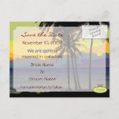 Bestemmingsweddenschap Sla de datum op Aankondigingskaart (Achterkant)