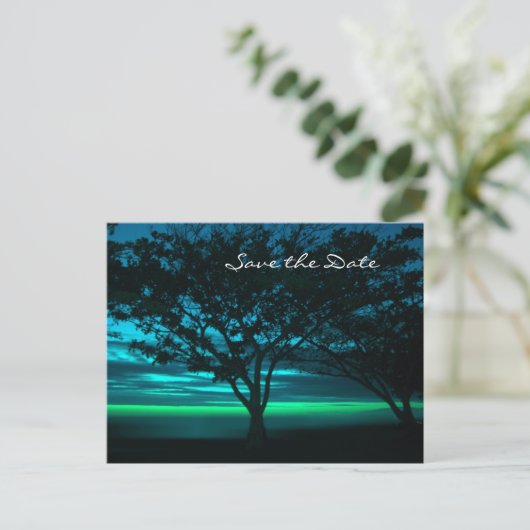 Bestemmingsweddenschap Sla de datum op Aankondigingskaart (Staand voorkant)