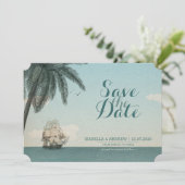 Bestemmingsweddenschap Sla de datum op Save The Date (Staand voorkant)