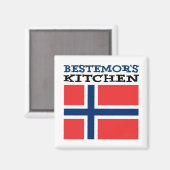 Bestemor's Kitchen Noors grootmoeder Magnet (Voorkant / Achterkant)