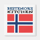 Bestemor's Kitchen Noors grootmoeder Magnet (Voorkant)