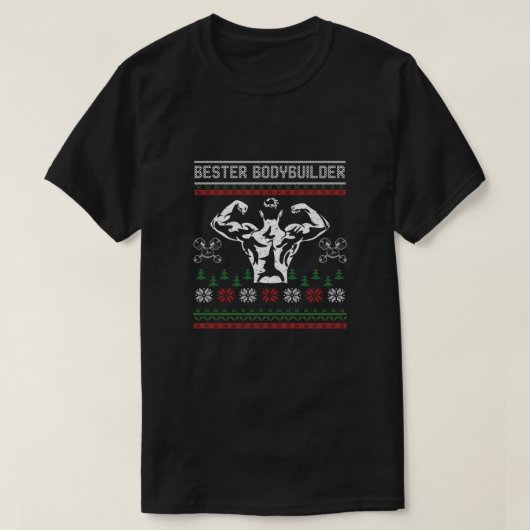 Bester Bodybuilder Ugly Sweater Christmas Sports G T-shirt (Design voorkant)