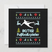 Bester Fuballspieler Ugly Sweater kerstcadeau Kaart (Voorkant)
