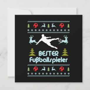 Bester Fuballspieler Ugly Sweater kerstcadeau Kaart