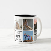Bester Papa der Welt Fototasse Tweekleurige Koffiemok (Voorkant rechts)