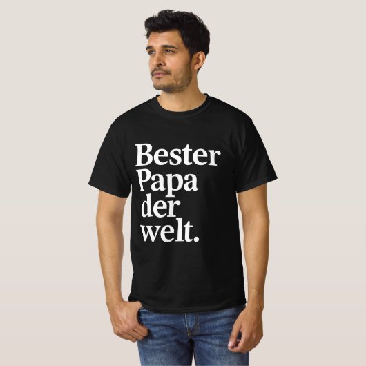 Bester Papa der Welt T-shirt (Voorkant volledig)