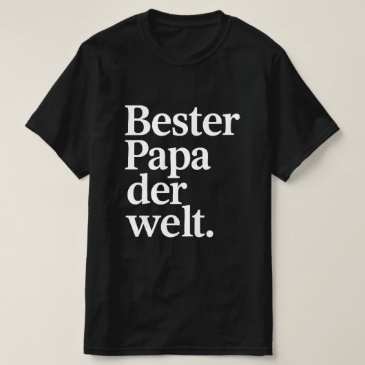 Bester Papa der Welt T-shirt (Design voorkant)