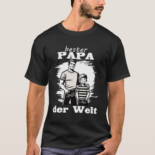 Bester Papa der Welt - Vater Sohn Design T-shirt (Voorkant)