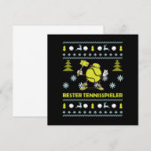 Bester Tennisspieler Ugly Sweater Christmas Gift Kaart (Voorkant / Achterkant)