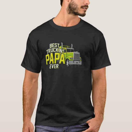 Bester Truckin Papa aller Trucker Papa Fat T-shirt (Voorkant)