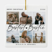 'Bestest Bestie' Friends Keepomwille Photo Collage Keramisch Ornament (Achterkant)