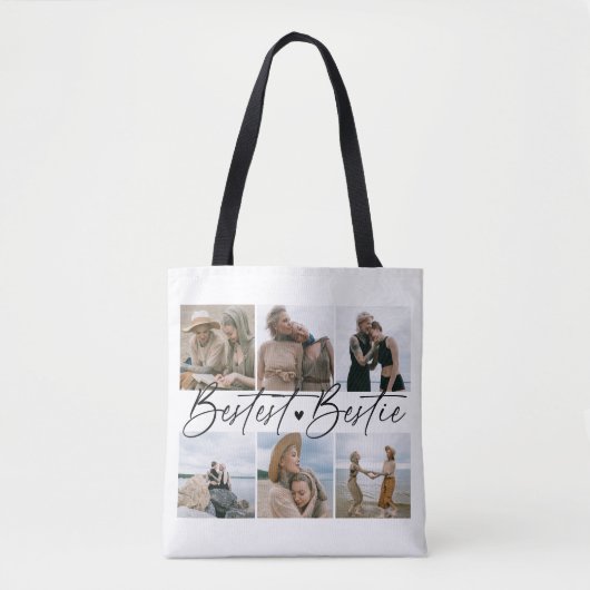 'Bestest Bestie' Friends Keepomwille Photo Collage Tote Bag (Voorkant)