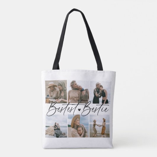 'Bestest Bestie' Friends Keepomwille Photo Collage Tote Bag (Achterkant)