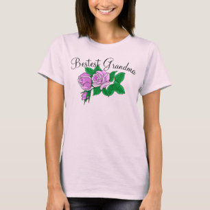 Bestest grootmoeder met Rozen T-Shirt