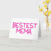 Bestest Mema Kaart (Gele Bloem)
