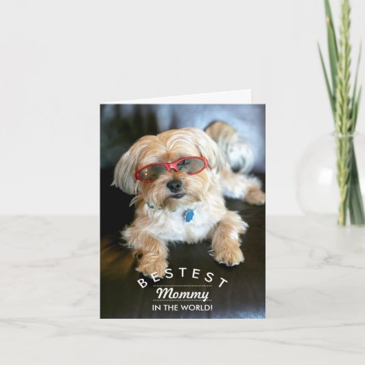 Bestest Mommy Custom Doggie Mother's Day Card Kaart (Voorkant)