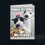 Bestfriend Funny Cute Dog Birthday Card Kaart<br><div class="desc">Come & support thank you!</div>