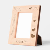 Bestie 30th Birthday Photo frame with name heart Gegraveerde Lijstjes (Links)