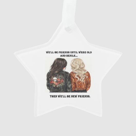 Bestie Acryl Ornament (achterkant)