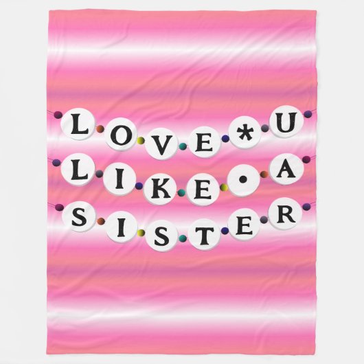 Bestie Armband - Vriendschapsontwerp (18 kralen) Fleece Deken (Voorkant)