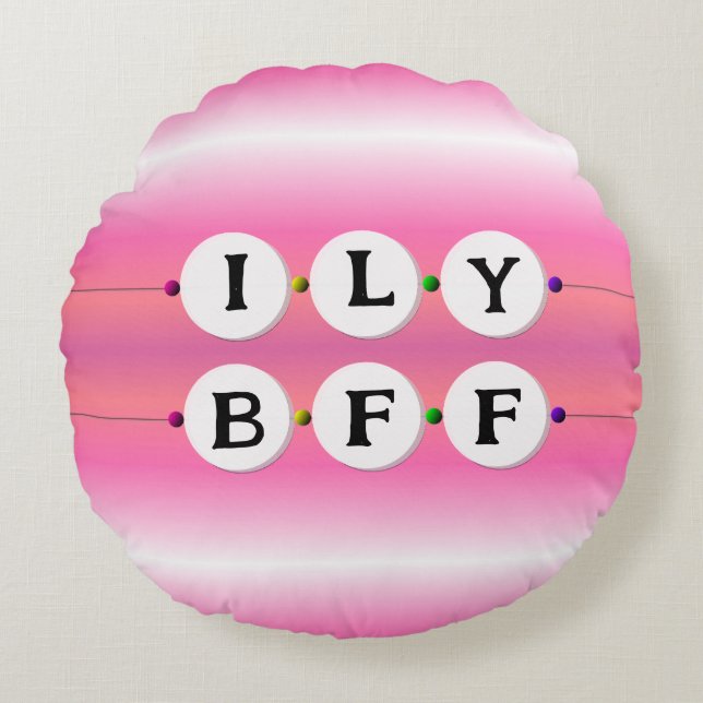 Bestie Armband - Vriendschapsontwerp (6 kralen) Rond Kussen (Voorkant)
