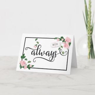 Bestie Bedankt, Altijd - Je bent er voor mij gewee Bedankkaart