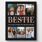Bestie Beste Vriend Zwart Fotocollage Fotoplaat (Voorkant)