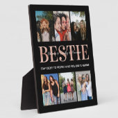 Bestie Beste Vriend Zwart Fotocollage Fotoplaat (Zijkant)